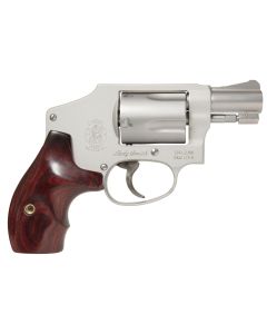 Smith &amp; Wesson 163808 Model 642 Ladysmith 38 S&amp;W Spl +P 5 Shot 1.88" Stainless Steel Barrel/Cylinder, Matte Silver Aluminum Alloy J-Frame, Wood Grip, Snag-free Enclosed Hammer, Internal Lock