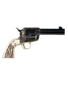 Taylors &amp; Company 200064 1873 Cattle Brand 45 Colt (LC) Caliber with 4.75" Blued Finish Barrel, 6rd Capacity Blued Finish Cylinder, Color Case Hardened Finish Steel Frame &amp; Imitation Stag Grip