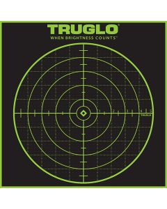 TruGlo TG10A12 Tru-See Grid Self-Adhesive Heavy Paper Black/Green 12"x12" Bullseye 12 Pack