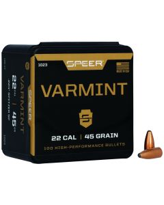 Speer 1023 Varmint22Cal 45gr Jacketed Soft Point 100 Per Box/5 Case