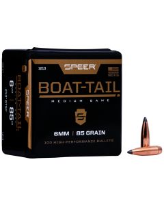 Speer 1213 Boat-Tail6mm 85gr Jacketed Soft Point Boat Tail 100 Per Box/5 Case