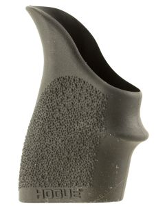 Hogue 18300 HandAll Beavertail Grip Sleeve made of Rubber with Textured Black Finish &amp; Finger Groove for S&amp;W M&amp;P Shield (45); Kahr P-Series, CW (9 &amp; 40)