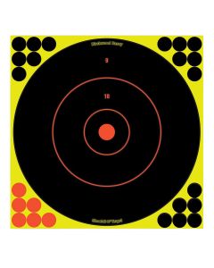 Birchwood Casey 34022 Shoot-N-C Reactive Target Self-Adhesive Paper Black/Yellow/Red 12" Bullseye 12 Pack