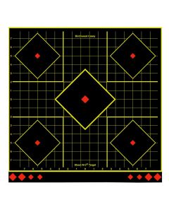 Birchwood Casey 34175 Shoot-N-C Reactive Target Self-Adhesive Paper Multi Color 17.75" 5-Diamond 5 Pack