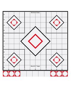 Birchwood Casey 34219 Shoot-N-C Reactive Target Self-Adhesive Paper White/Red 12" 5-Diamond 5 Pack