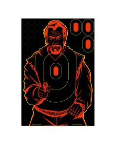 Birchwood Casey 34645 Shoot-N-C Reactive Target Self-Adhesive Paper Black/Red 12"x18" Bad Guy Silhouette 5 Pack