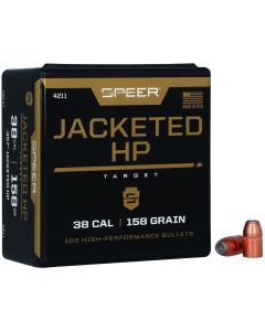 Speer 4211 Handgun38Cal 158gr Jacketed Hollow Point 100 Per Box/5 Case