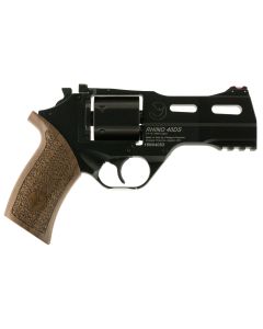 Chiappa Firearms 340165 Rhino 40DSMedium Frame 9mm Luger 6 Shot 4" Black Anodized Steel Vent Rib Barrel, Blued Steel Cylinder, Black Anodized Aluminum Frame, Walnut Grip, Concealed Hammer