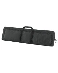 US PeaceKeeper P30049 3-Gun Case Water Resistant Black 600D Polyester w/ 3 Padded Pockets Zippered Handgun Case Webbing System &amp; Thick Padding
