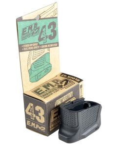 Strike Industries EMPG43B Enhanced Magazine Platemade of Polymer with Black Finish &amp; Extra Gripping Surface for Glock 43 Magazines (Adds 2rds)