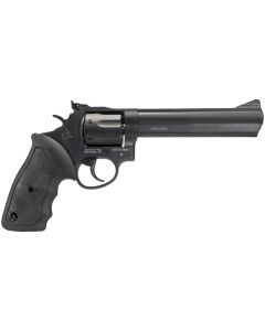 Taurus 2660061 6638 Special +P or 357 Mag 7 Shot 6" Barrel, Overall Matte Black Oxide Finish Steel, Finger Grooved Black Rubber Grip, Adjustable Rear Sight