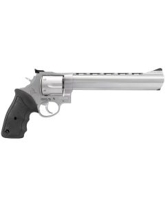 Taurus 2440089 44Large Frame 44 Rem Mag 6rd 8.37" Matte Stainless Ported Barrel, Matte Stainless Cylinder &amp; Frame, Black Finger Groove Rubber Grip, Transfer Bar Safety Exposed Hammer