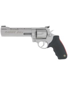 Taurus 2444069 444 Raging Bull 44 Rem Mag 6rd 6.50" Stainless Black Rubber Grip