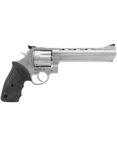 Taurus 2-608069 60838 Special +P or 357 Mag Caliber with 6.50" Ported Barrel, 8rd Capacity Cylinder, Overall Matte Finish Stainless Steel, Finger Grooved Black Rubber Grip &amp; Adjustable Rear Sight