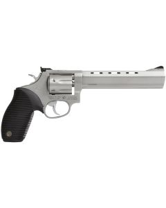 Taurus 2170069 Tracker 17 Medium Frame 17 HMR 7rd 6.50" Matte Stainless Vent Rib Barrel, Matte Stainless Steel Frame &amp; Cylinder, Black Ribber Grip