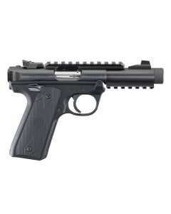 Ruger 40149 Mark IV 22/45 Tactical 22 LR 10+1 4.40" Steel/Threaded Barrel, Blued Slide, Black Checkered 1911-Style Panel Grip, Features Top &amp; Bottom Picatinny Rails