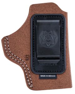 Bianchi 18026 6CIWB Tan Leather Belt Clip Compatible w/Glock 19/23/26/27/36 Right Hand