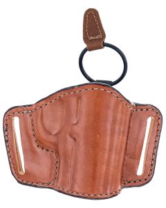 Bianchi 19242 105 Minimalist Belt Slide Holster Size 01 OWB Open Top Style made of Leather with Tan Finish fits 2" Barrel Ruger SP101 &amp; S&amp;W J-Frame for Right Hand