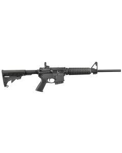 Ruger 8502 AR-556 *State Compliant 5.56x45mm NATO 10+1 16.10" Heavy Contour Barrel, Black Hard Coat Anodized 7075-T6 Aluminum Forgings, Fixed M4-Style Stock With Mil-Spec Buffer Tube, Optics Ready
