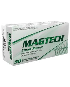 Magtech CR40A Clean Range40S&amp;W 180gr Fully Encapsulated Bullet Flat 50 Per Box/20 Case
