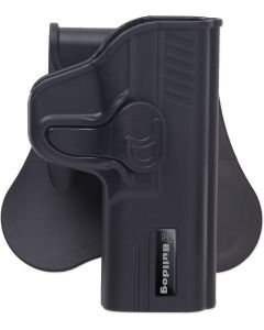 Bulldog RRSWMPS Rapid Release Holster w/Paddle OWB Black Polymer Fits S&amp;W M&amp;P Shield Right Hand