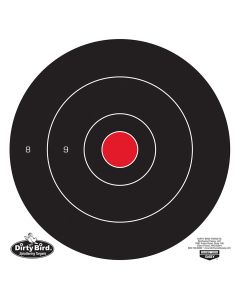 Birchwood Casey 35012 Dirty Bird12" Bullseye Tagboard Hanging Black/White 12 PK