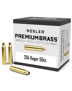 Nosler 10056 Premium Brass Unprimed Cases 204Ruger Rifle Brass 50/Box