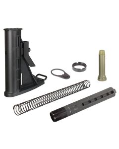 UTG Pro RBU6BM Mil-Spec Stock Assembly Black Synthetic 6 Position for AR-15/M16