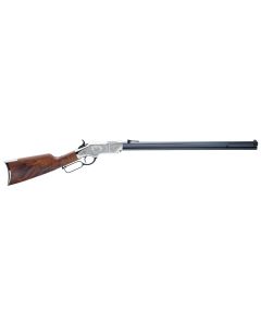 Henry H011SD Original Silver Deluxe Full Size 44-40 Win 13+1 24.50" Blued Octagon Barrel, Engraved Nickel-Plated Steel Receiver, American Walnut Wood Stock Right Hand