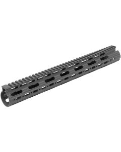 UTG Pro MTU019SS Pro Slim Rail Handguard Free-Floating 15" L Aluminum Material with Black Anodized Finish, KeyMod Slots &amp; Picatinny Rail for AR-15