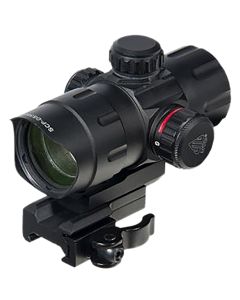 UTG SCPDS3840W ITABlack Anoidized 1x 38mm Tube 4 MOA Red/Green CBQ Dot Reticle