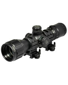 UTG SCP-M392AOLW BugBusterBlack Hardcoat Anodized 3-9x32mm 1" Tube Illuminated Red/Green Mil-Dot Reticle