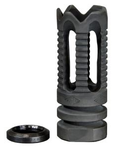 Yankee Hill 285C2 Phantom Flash Hider Black Steel with 1/2"-28 tpi Threads &amp; Teeth for 5.56x45mm NATO AR-Platform