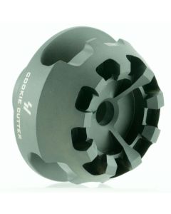 Strike Industries CCCOMP308 Cookie Cutter Comp Black Matte Steel with 5/8"-24 tpi Threads, 1.57" OAL &amp; 0.26" Inside/2.14" Outside Diameter for 308 Win, 7.62x51mm NATO AR-Platform
