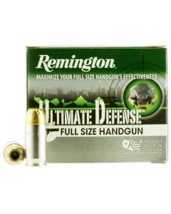 Remington Ammunition 28971 Ultimate Defense Full Size Handgun 45ACP 185gr Brass Jacketed Hollow Point 20 Per Box/25 Case