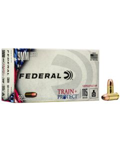 Federal TP9VHP1 Train + Protect9mmLuger 115gr Versatile Hollow Point 50 Per Box/10 Case