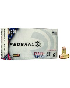 Federal TP45VHP1 Train + Protect45ACP 230gr Versatile Hollow Point 50 Per Box/10 Case