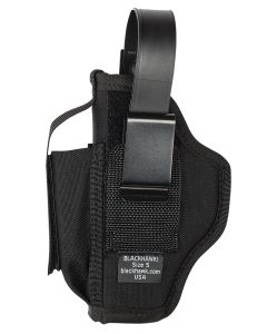 Blackhawk 40AM05BK Multi-UseIWB/OWB Size 05 Black Cordura Nylon Belt Clip Fits Large Semi-Auto Fits 3.75-4.50" Barrel Ambidextrous