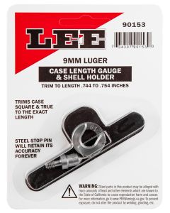 Lee Precision 90153 Case Length Gauge9mm Luger Steel Works With Cutter/Lock Stud Includes Shell Holder