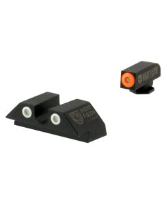 Night Fision GLK003007OGZ Tritium Night Sights For GlockGreen Tritium Orange Outline Front Sight- Green Tritium White Outline Rear Sight Glock 42/43/43X