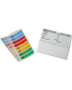 MTM Case-Gard LL1 Universal Reloading LabelsMulti-Caliber Adhesive Paper 50 Load Labels &amp; 48 Small Color Coded Labels