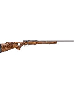 Savage Arms 25725 Mark II BTVS Full Size 22 LR 5+1 21" Satin Heavy Button Rifled Barrel, Satin Drilled &amp; Tapped Stainless Steel Receiver, Satin Brown Thumbhole Laminate Stock, Right Hand