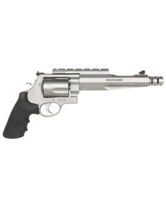 Smith &amp; Wesson 170299 Model 500 Performance Center500 S&amp;W Mag Stainless Steel 7.50" Barrel With Muzzle Brake &amp; 5rd Cylinder, Matte Stainless Steel X-Frame, Chromed Hammer &amp; Trigger With Stop