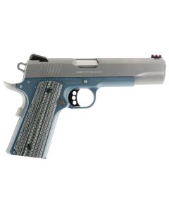 Colt Mfg O1070CCSBT 1911 Competition 45 ACP Caliber with 5" National Match Barrel, 8+1 Capacity, Blue Titanium Finish Frame, Serrated Stainless Steel Slide, Gray G10 Grip &amp; 70 Series Firing System