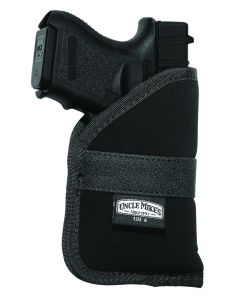 Uncle Mike's 87444 Inside The Pocket Holster Open Top Size 04 Black Nylon Pocket Fits Subcompact 9/40 Auto Right Hand