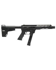 Freedom Ordnance FX9P8 FX-99mm Luger 8.25" 33+1 Black Hard Coat Anodized Black Polymer Grip KAK Shockwave Pistol Brace