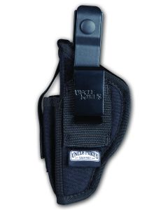 Uncle Mike's 70360 Sidekick Hip Holster IWB/OWB Size 36 Black Kodra Nylon Belt Clip Fits Sm Frame 5/6 Rd Revolver w/Hammer Spur Fits 2.75-4" Barrel Ambidextrous