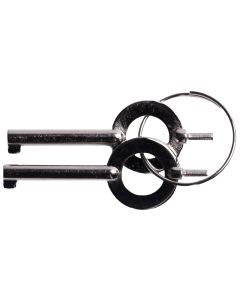 Uzi Accessories UZIKEYPAIR Handcuff Key Set Silver Metal