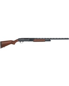 Mossberg 50120 500 All Purpose Full Size 12 Gauge Pump 3" 5+1 28" Blued Vent Rib Barrel, Blued Integral Scope Mount Steel Receiver, Fixed Hardwood Stock, Right Hand, Accu-Set Chokes