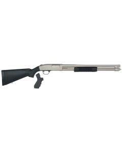 Mossberg 50299 590 Mariner 12 Gauge 8+1 3" 20" Cylinder Bore Barrel, Silver Marinecote Barrel/Receiver, Synthetic Stock, Includes Pistol Grip Conversion Kit